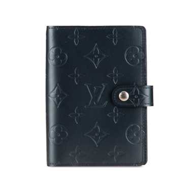 Blue Louis Vuitton Monogram Mat Small Ring Agenda 