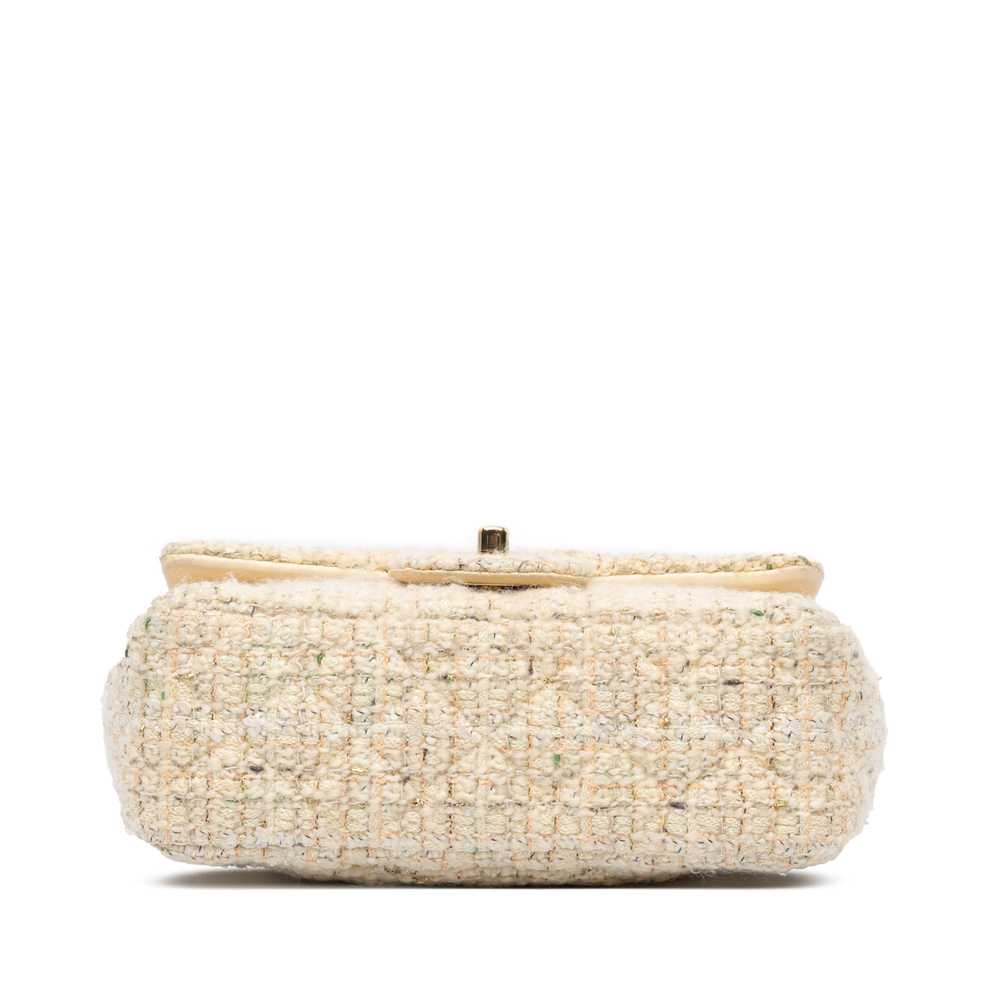 White Chanel Mini Rectangular Classic Tweed Singl… - image 3