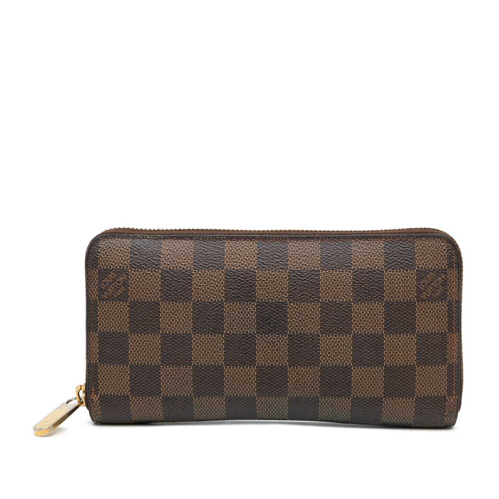 Brown Louis Vuitton Damier Ebene Zippy Wallet - image 1