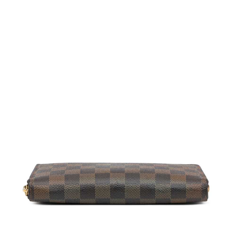 Brown Louis Vuitton Damier Ebene Zippy Wallet - image 3