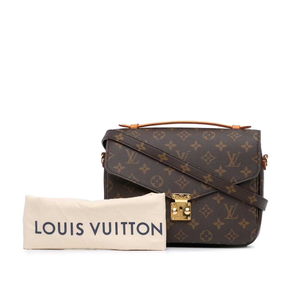 Brown Louis Vuitton Monogram Pochette Metis Satch… - image 10