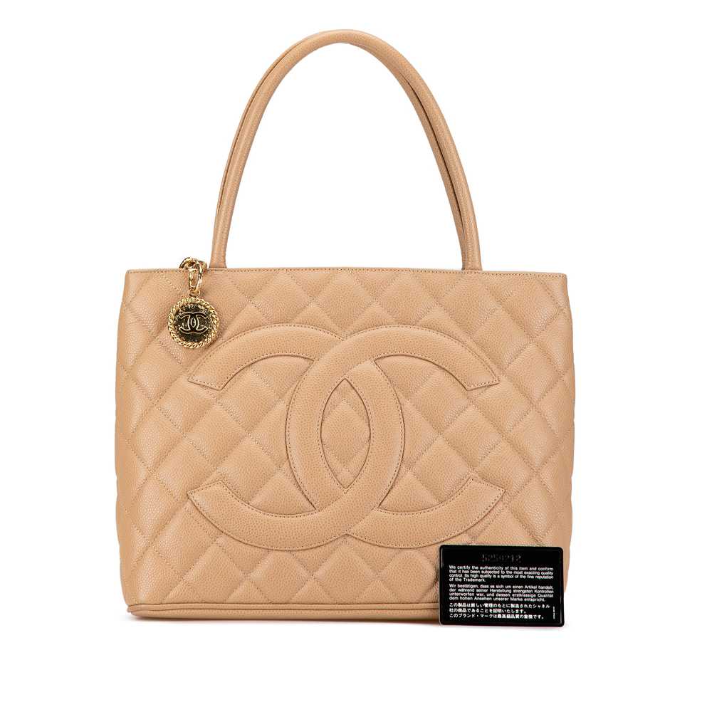 Brown Chanel Caviar Medallion Tote - image 8