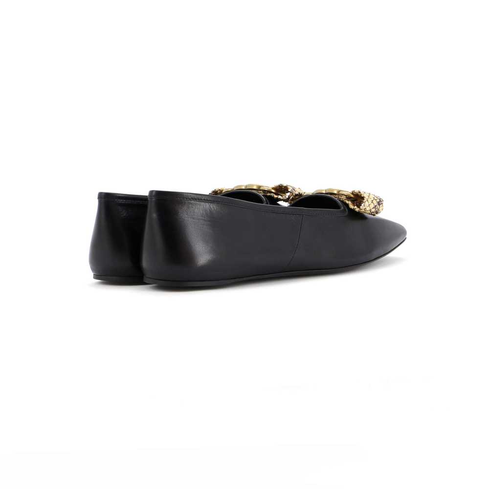 GUCCI Women's Evi Interlocking G Ballet Flats Lea… - image 3