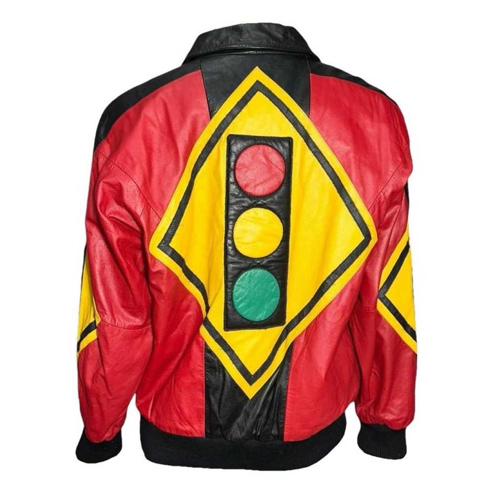 Non Signé / Unsigned Leather jacket - image 2