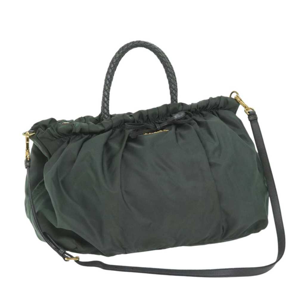 Prada Tessuto Khaki Synthetic Handbag (Pre-Owned) - image 11