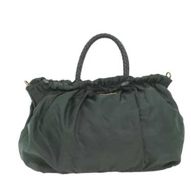 Prada Tessuto Khaki Synthetic Handbag (Pre-Owned) - image 1