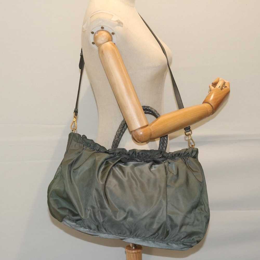 Prada Tessuto Khaki Synthetic Handbag (Pre-Owned) - image 8