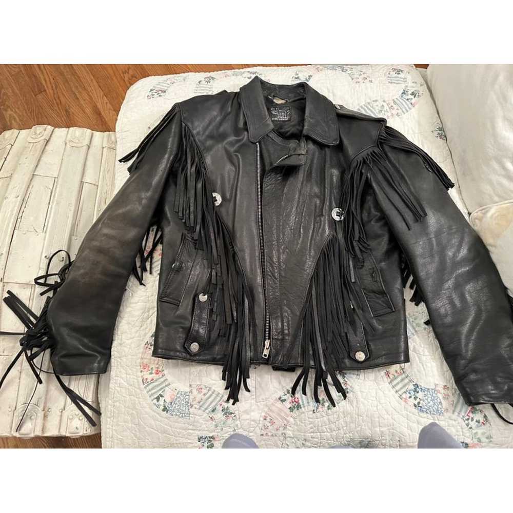 Non Signé / Unsigned Leather jacket - image 5