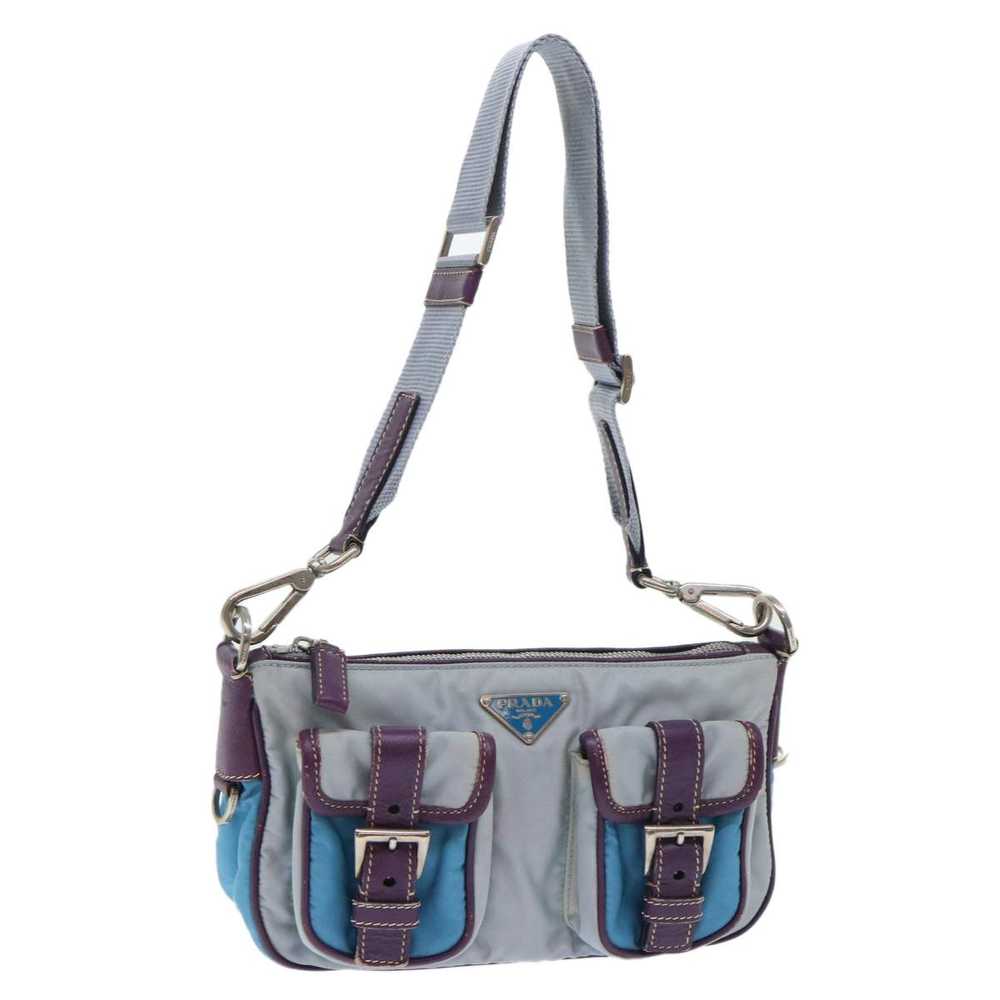 Prada Tessuto Blue Synthetic Shoulder Bag (Pre-Ow… - image 12