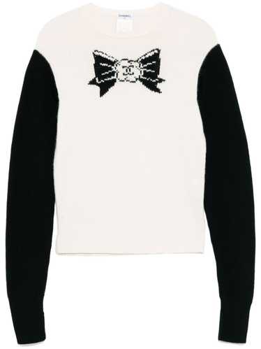 CHANEL Pre-Owned 1995 knit sweater - White - image 1