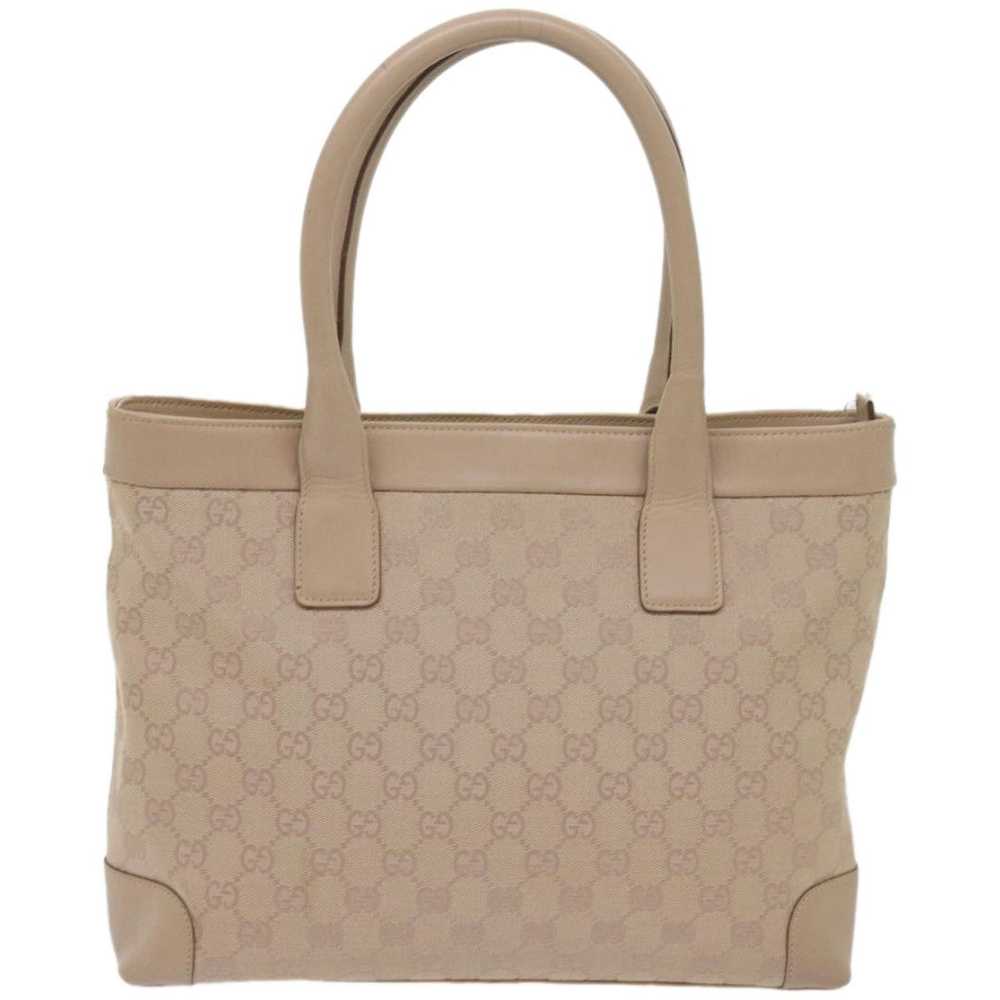 Gucci Gg Canvas Beige Canvas Tote Bag (Pre-Owned) - image 1