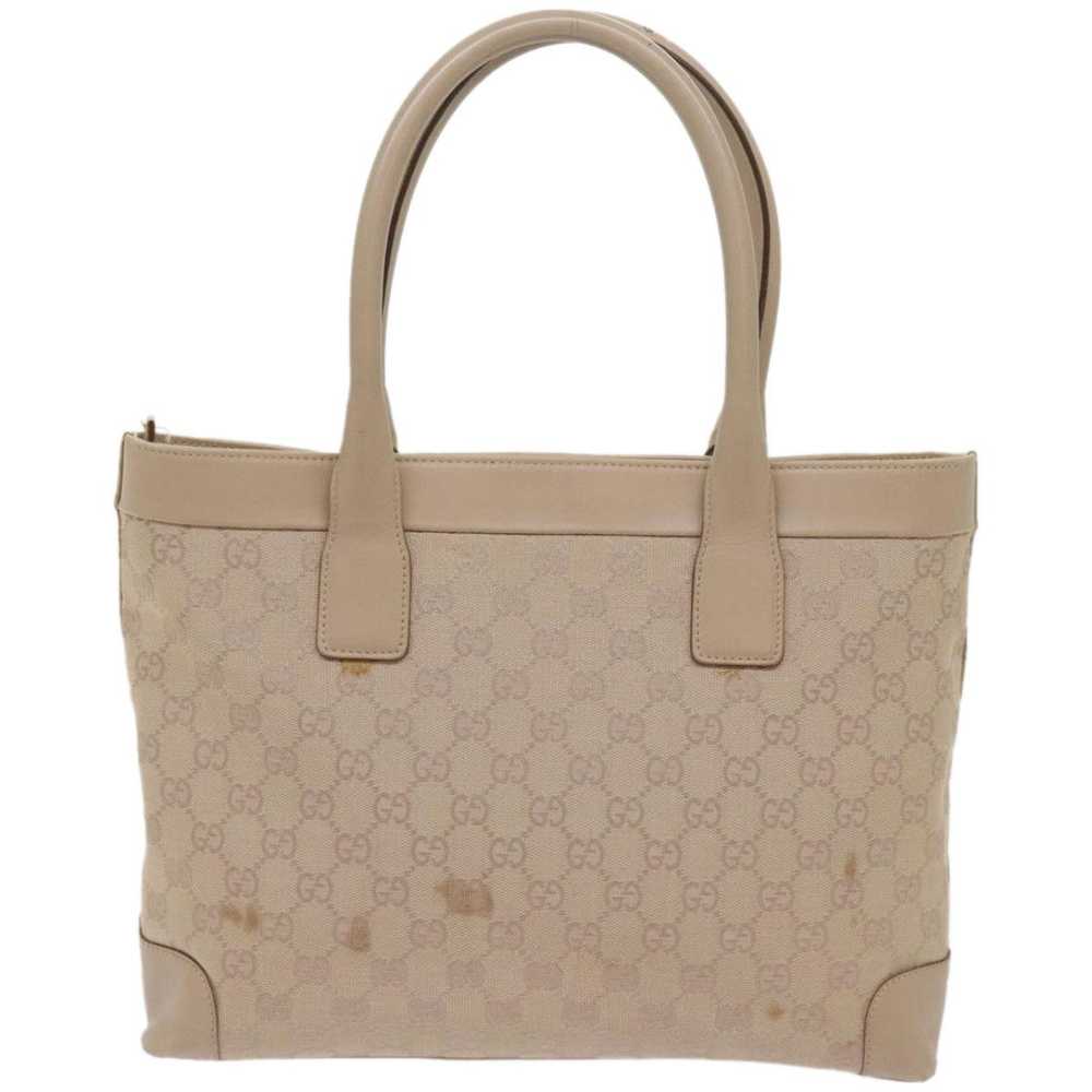 Gucci Gg Canvas Beige Canvas Tote Bag (Pre-Owned) - image 2