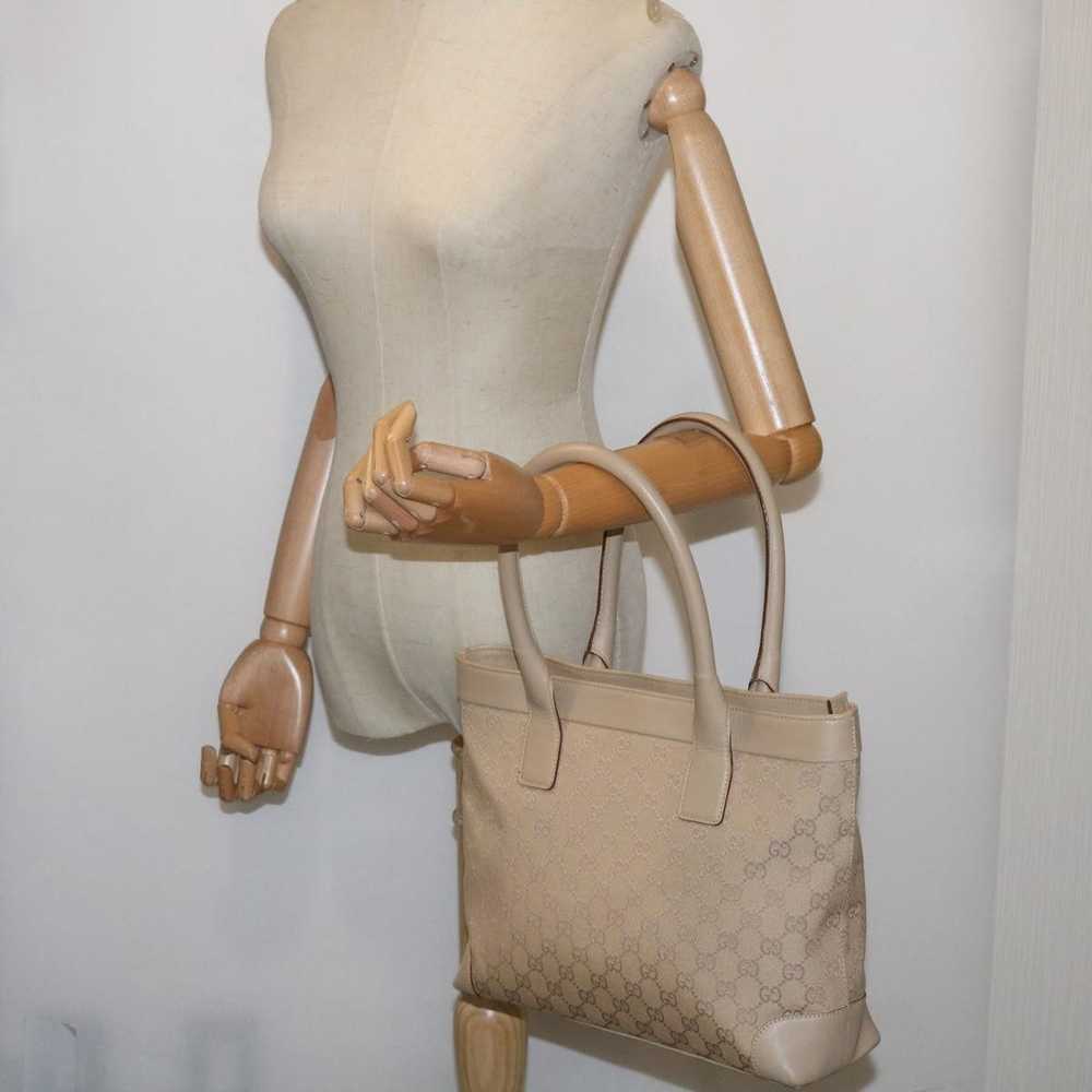 Gucci Gg Canvas Beige Canvas Tote Bag (Pre-Owned) - image 7