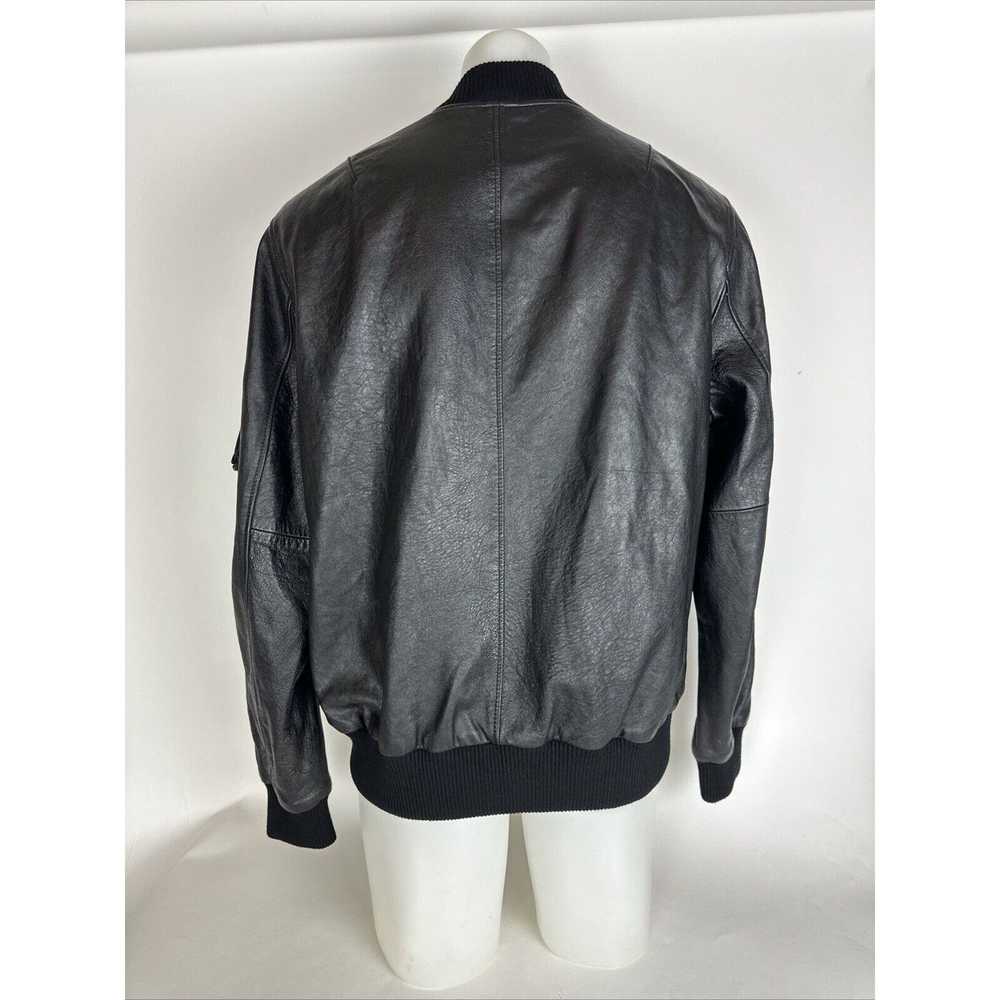 Vince Vince. Men’s Varsity Leather Bomber Jacket … - image 2