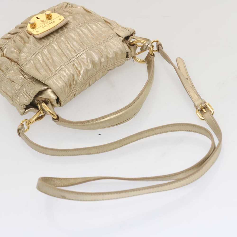 Prada Saffiano Gold Leather Shoulder Bag (Pre-Own… - image 4