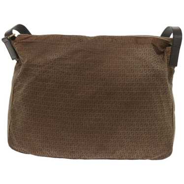 Fendi Zucchino Brown Canvas Shoulder Bag (Pre-Own… - image 1