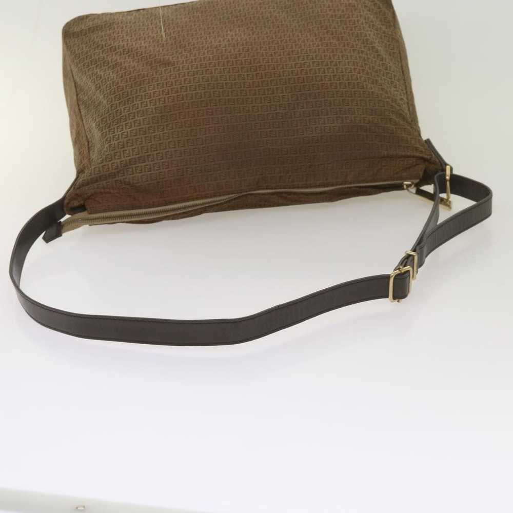 Fendi Zucchino Brown Canvas Shoulder Bag (Pre-Own… - image 4