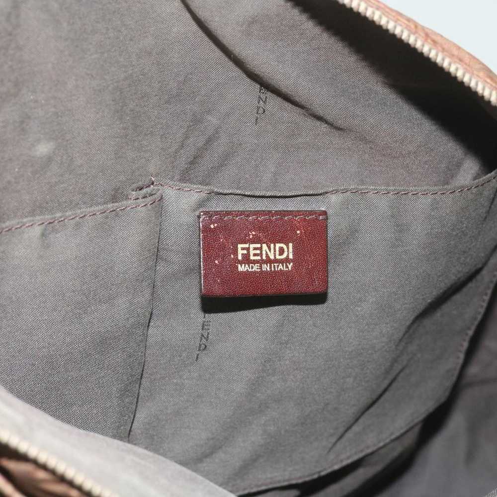 Fendi Zucchino Brown Canvas Shoulder Bag (Pre-Own… - image 8