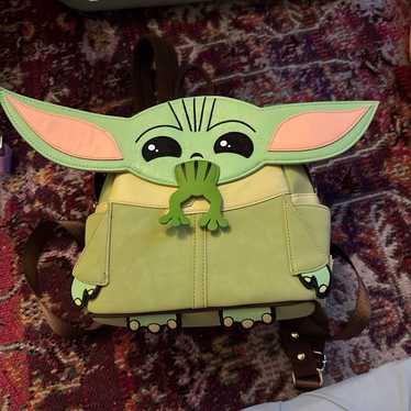 Loungefly Star Wars Baby Grogu with Frog Mini Back