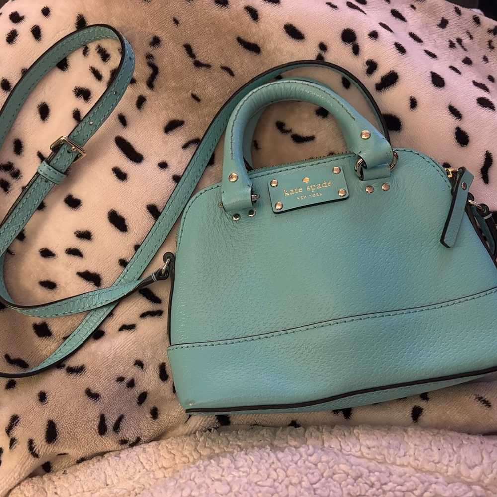 Kate Spade CoralBlue leather Wellesley Rachel sma… - image 1