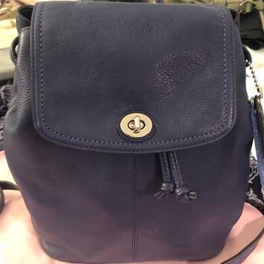 Coach backpack navy blue