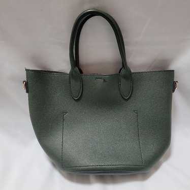 Grove Green Synthetic Leather Tote Bag - image 1