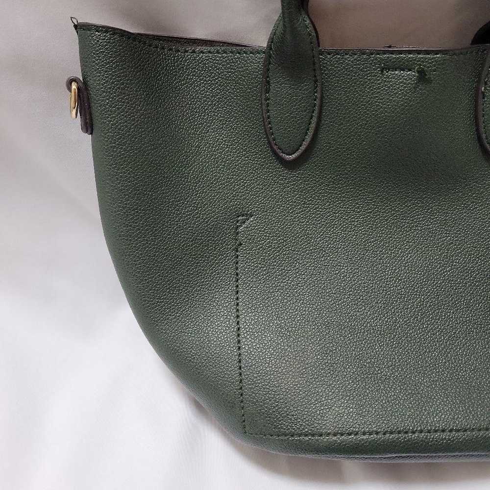 Grove Green Synthetic Leather Tote Bag - image 3