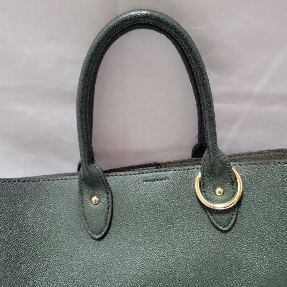 Grove Green Synthetic Leather Tote Bag - image 6