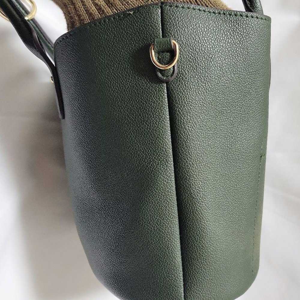 Grove Green Synthetic Leather Tote Bag - image 9