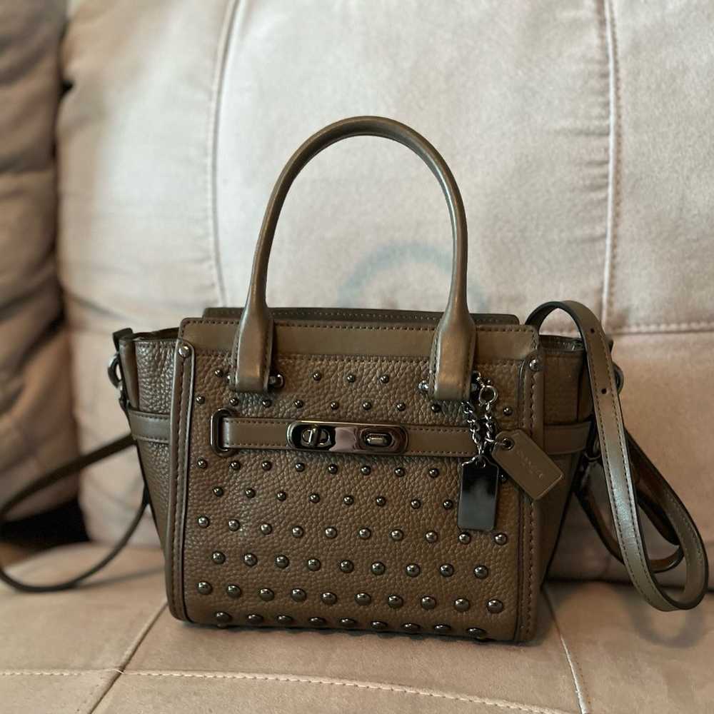 Coach bag with Gunmetal studs. - image 2