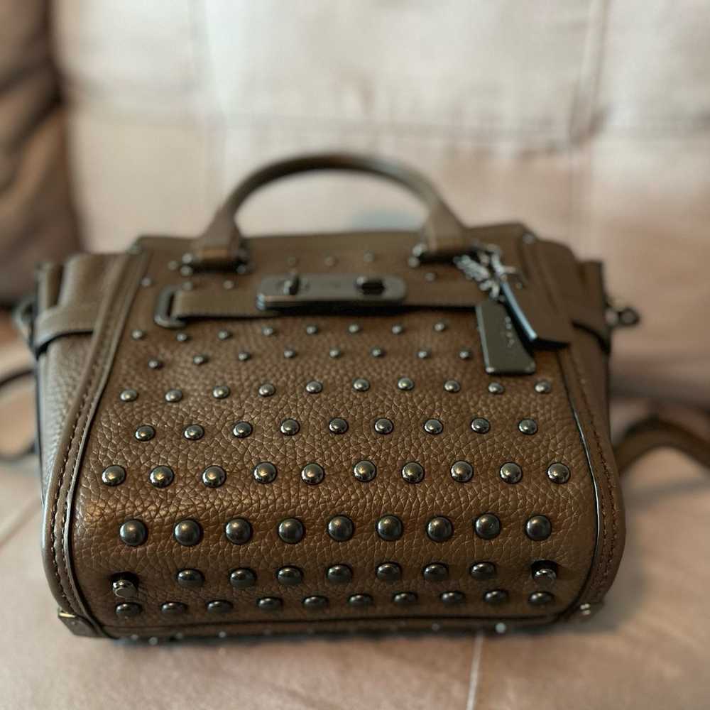 Coach bag with Gunmetal studs. - image 4