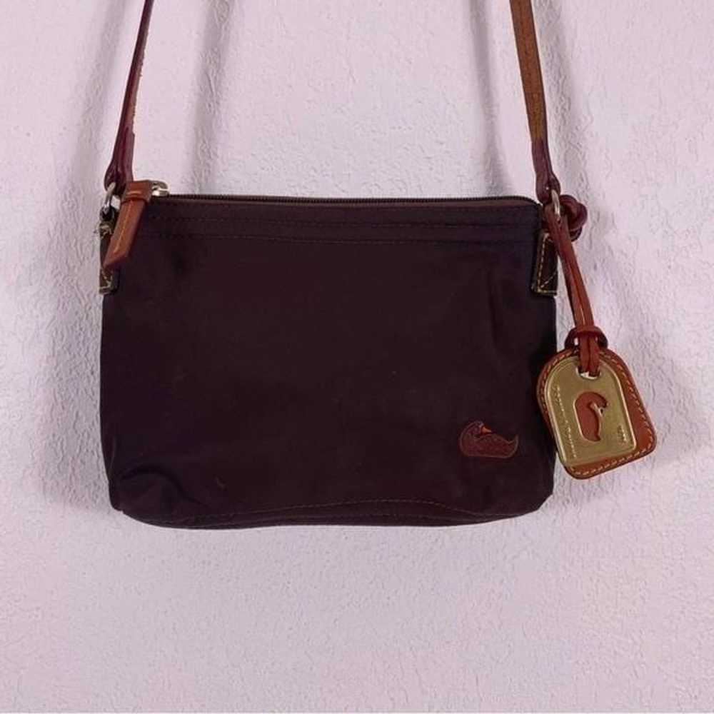 Dooney & Bourke Brown Nylon and Leather Small Cro… - image 3