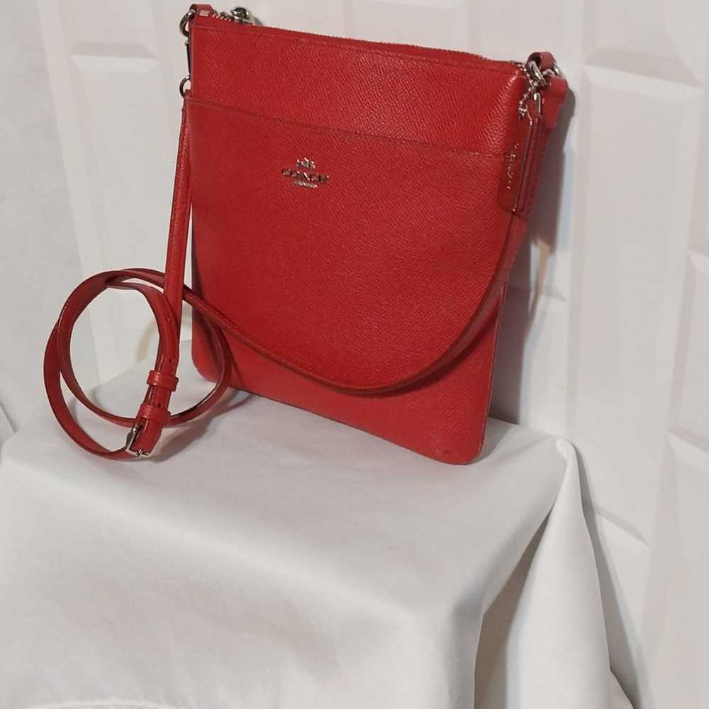 Coach Kitt Messenger Crossbody Bag - RED with Acc… - image 4