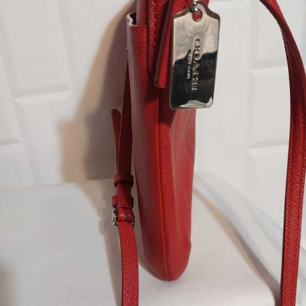 Coach Kitt Messenger Crossbody Bag - RED with Acc… - image 6