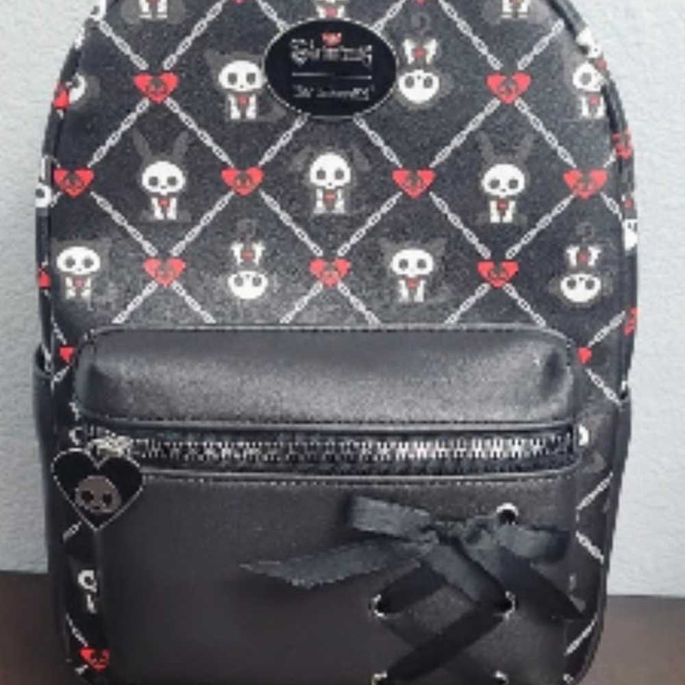 Skelanimals lace up loungefly mini backpack - image 3