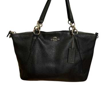 Coach Black Leather Small Kelsey Satchel