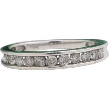 0.50 TW Channel Set Diamond Half Eternity Band Ri… - image 1