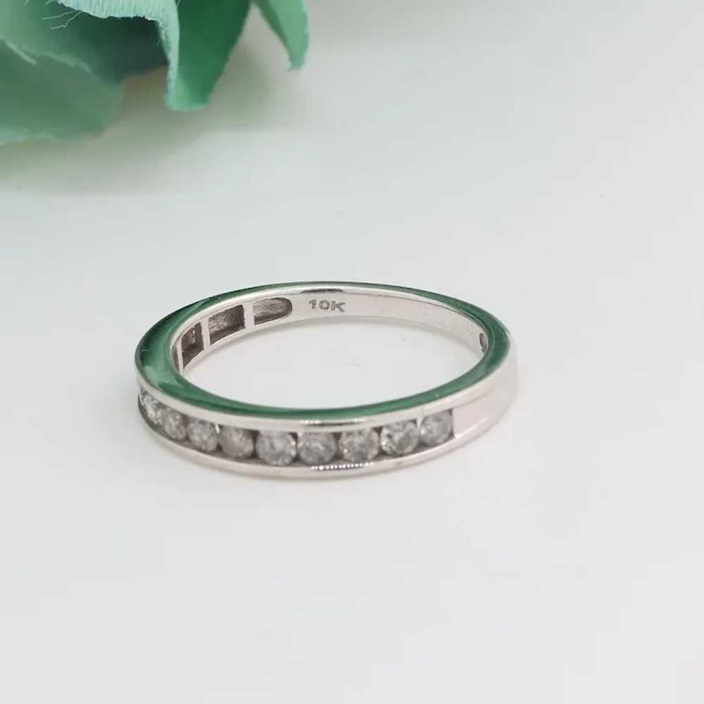 0.50 TW Channel Set Diamond Half Eternity Band Ri… - image 4