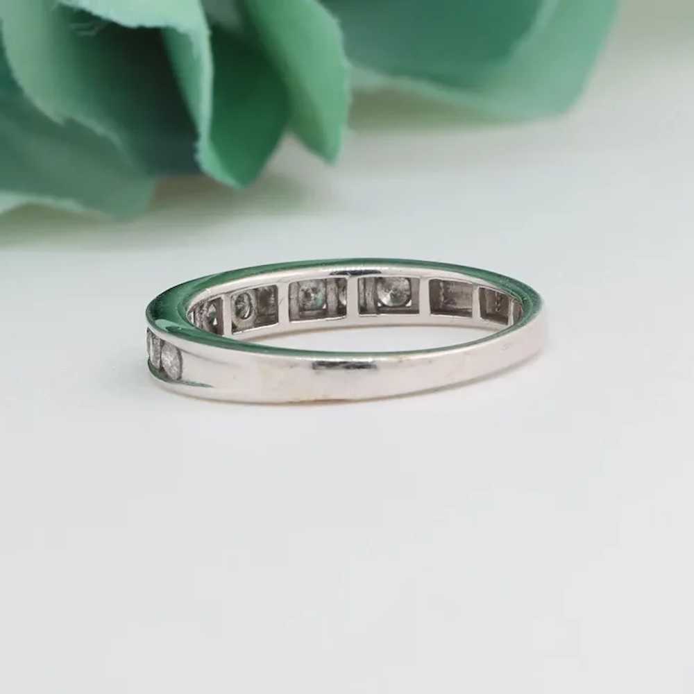 0.50 TW Channel Set Diamond Half Eternity Band Ri… - image 5