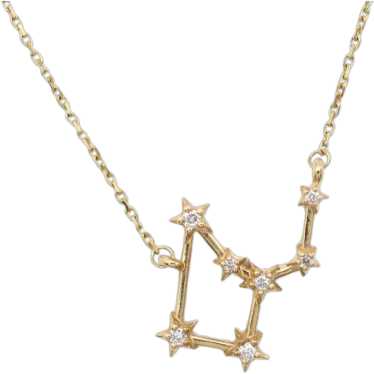 Virgo Zodiac Constellation Necklace 0.10ctw Diamo… - image 1