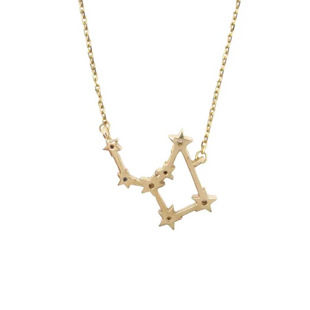 Virgo Zodiac Constellation Necklace 0.10ctw Diamo… - image 2