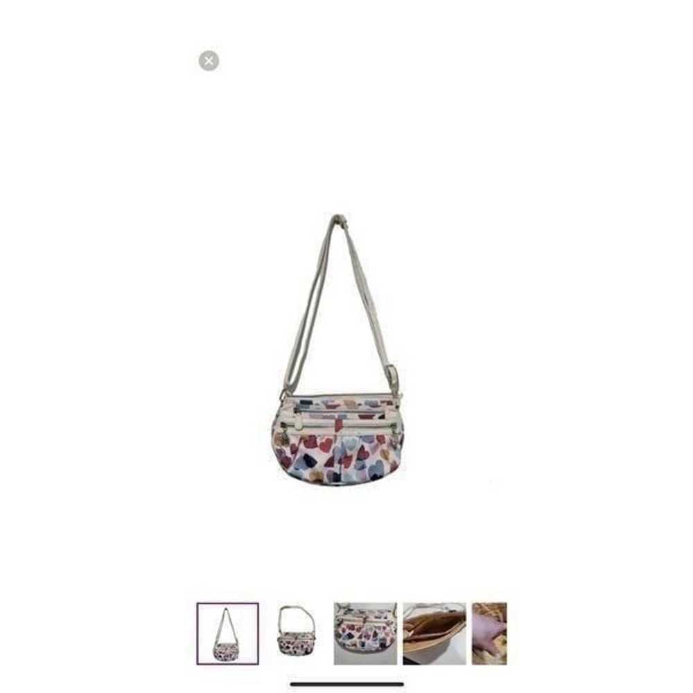 Brighton Purse White Multi Hearts Alligator Patte… - image 1