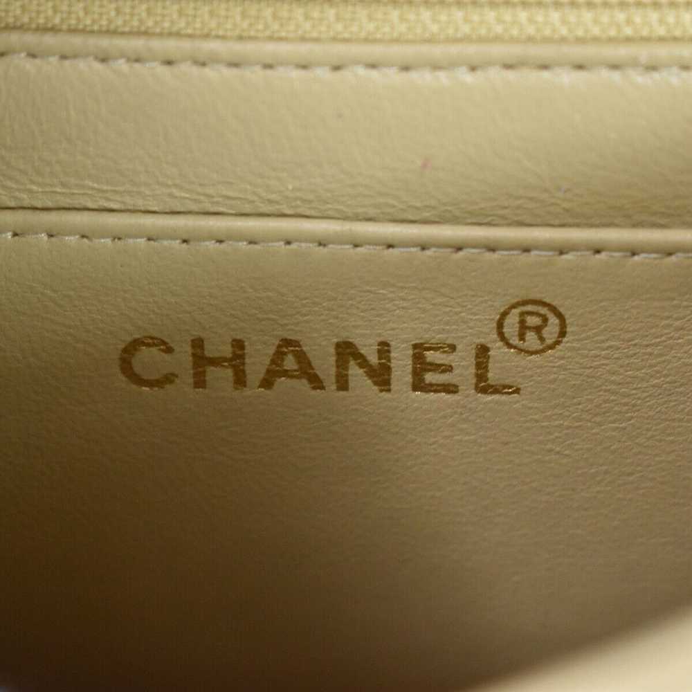 Chanel Mademoiselle Beige Leather Shoulder Bag (P… - image 10