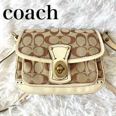 Coach Shoulder Bag Signature Mini Bag White