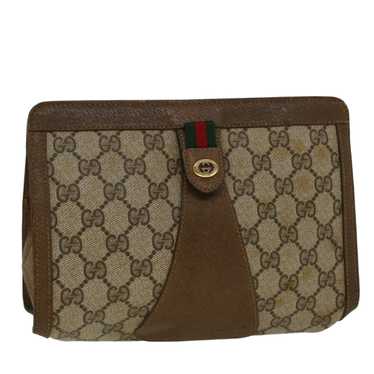 Gucci Gg Canvas Beige Canvas Clutch Bag (Pre-Owned