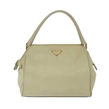 Prada Tessuto Beige Synthetic Handbag (Pre-Owned)