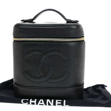 Chanel Vanity Black Leather Handbag (Pre-Owned)