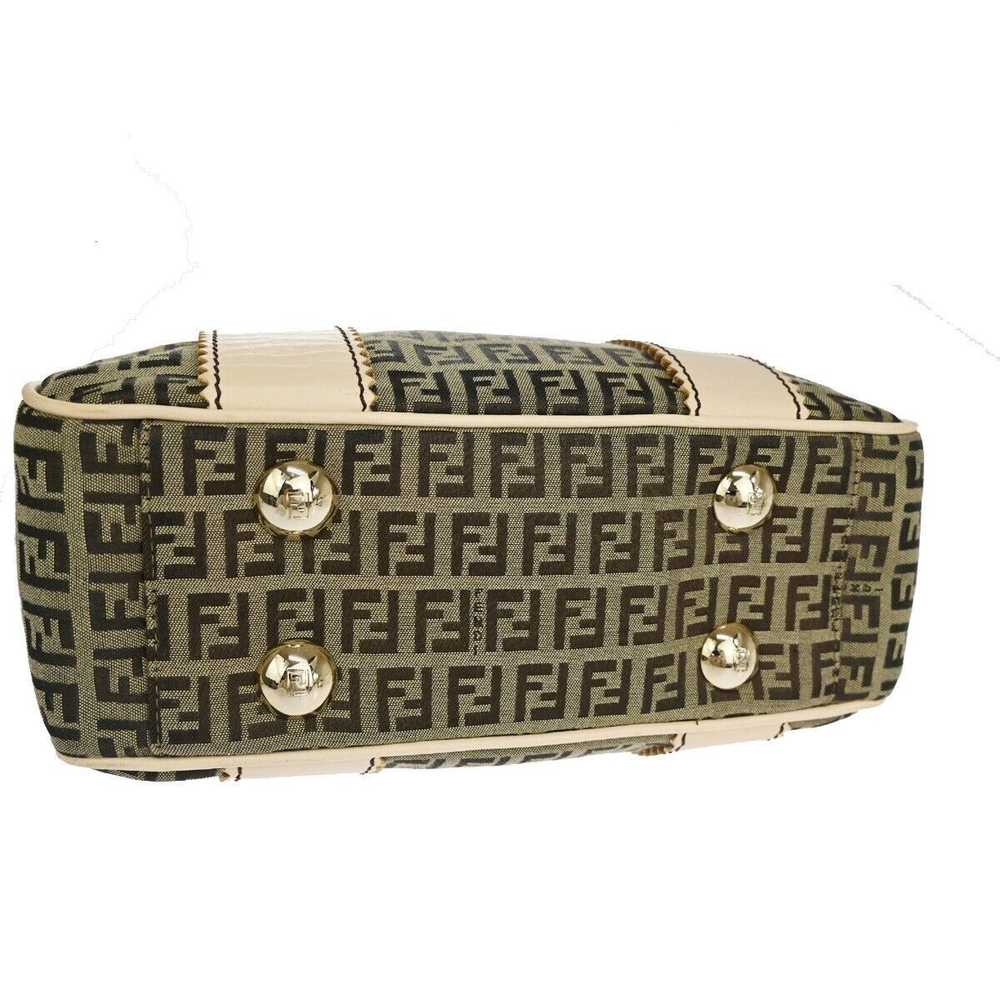 Fendi Zucchino Brown Canvas Shoulder Bag (Pre-Own… - image 10