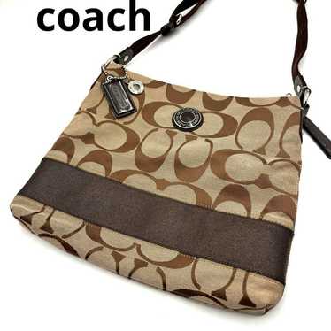 COACH Shoulder Bag Crossbody Bag Signature Brown - image 1