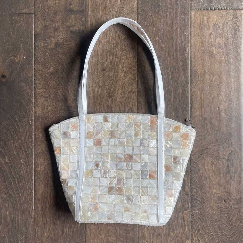 Vintage Shell Mosaic Tote Bag - image 2